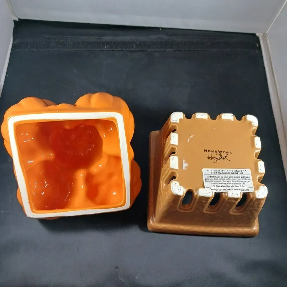 HomeWorx by Harry Slatkin Ceramic Pumpkin Basket Farm Stand No Candle